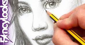 Cómo dibujar una cara de mujer en 3/4 a lápiz, sin copiar-paso a paso