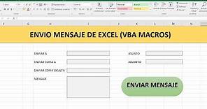 Como enviar emails, correos desde Excel usando macros VBA (Correos masivos) 2019
