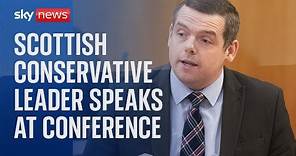 Scottish Conservative leader Douglas Ross speaks at conference