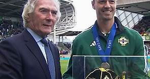 Jonny Evans is honoured by Northern Ireland
