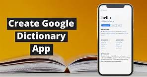 How To Create Dictionary App in MIT App Inventor 2 | Google Dictionary