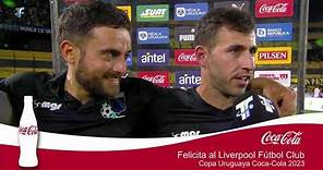 Jorge Bava y cuerpo técnico de Liverpool Campeón Uruguayo Final Peñarol 0 1 Liverpool