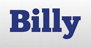Billy meaning and pronunciation
