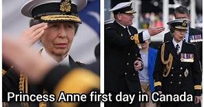 Princess Anne attends ceremony on day one of royal tour in Canada