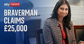 'No comment': Home Sec Suella Braverman claimed £25,000 while staying with her parents