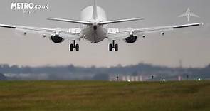 Terrifying landing of passenger plane at Prague airport