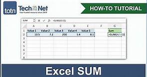 How to use the SUM function in Excel