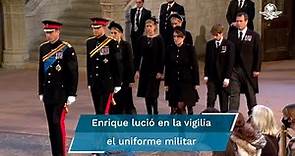 Nietos de Isabel II velan sus restos; Enrique portó uniforme militar en Vigilia de los Príncipes