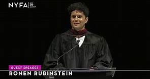 Ronen Rubinstein's Inspiring Graduation Speech at NYFA's 2023 Commencement Ceremony