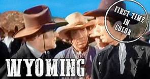 Wyoming | COLORIZED | Bill Elliott | Full Western Movie | Free Cowboy Film