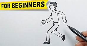 How to draw people walking | Simple Drawings