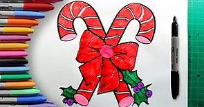 How to Color Christmas Stuff ( Candy ) Step by Step Easy Coloring Pages for Kids and Beginners