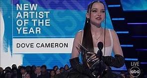 Dove Cameron Accepts the 2022 AMA for New Artist of the Year - The American Music Awards