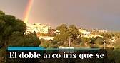 Tarragona ha disfrutado antes de que empezara a anochecer de dos arco iris, uno más definido que el otro. La tormenta que ha caído este lunes alrededor de las 16 horas ha propiciado este dibujo multicolor en el cielo de la capital y en otras ciudades y municipios cercanos a la ciudad. | Diari de Tarragona