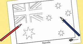 Australia Flag Colouring Sheet