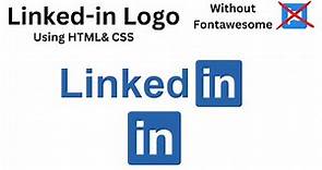 Linkedin icon using HTML & CSS | Linkedin logo without using fontawesome linkedin logo icon pure css