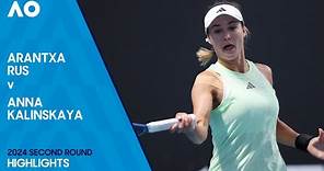 Arantxa Rus v Anna Kalinskaya Highlights | Australian Open 2024 Second Round