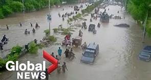 Monsoon rains flood Pakistan's financial capital, forcing residents to abandon homes