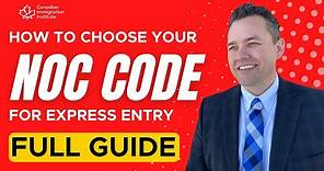 The secret of choosing your NOC Code for Canada PR