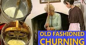 Churning in the Olden Days -- Irish Butter Making