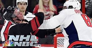 Capitals' Alex Ovechkin knocks out Hurricanes' Andrei Svechnikov in Game 3 | NBC Sports