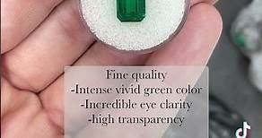 Comparing emerald green color, clarity and quality