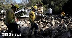 California mudslide: Rescuers hunt for survivors and victims
