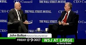'WSJ at Large with Gerry Baker' Friday at 9:30p ET