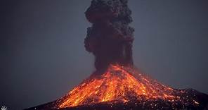 Incredible Krakatoa volcano eruptions at night | anak krakatau 2018