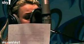 Britney Spears recording the music WOMANIZER (Live Vocals)