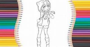 Girl Anime Coloring Pages - Cute Kawaii Girl / Paper Dolls /@colorfulworldofficial/Convex - 4U [NCS]