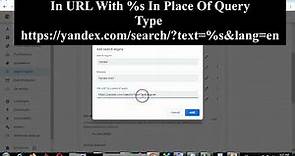 How To Add Yandex Search Engine On Google Chrome (2023)
