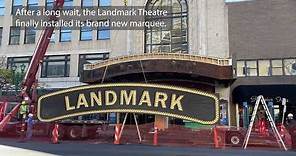 Landmark Theatre's new marquee goes up in downtown Syracuse