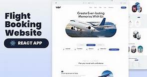 ✈️ Create Responsive Flight Booking Website using React JS | + Source Code