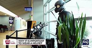 Crash survivor explains why it's important to wear a helmet when riding a motorcycle