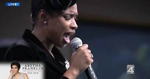 Jennifer Hudson performs "Amazing Grace" at Aretha Franklin's funeral