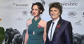 Ronnie Wood arrives at awards with wife Sally Humphreys