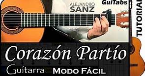 Cómo tocar CORAZÓN PARTÍO 💔 - Alejandro Sanz / Tutorial GUITARRA 🎸 / GuiTabs #040