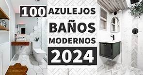 100 AZULEJOS para BAÑOS MODERNOS 2023 COMBINACIONES y DISEÑOS de BALDOSAS de CERAMICA PORCELÁNICA ..