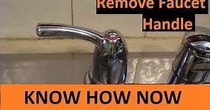 How to Remove a Faucet Handle