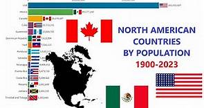 Top 15 North American Countries By Population 1900-2023