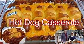 Hot Dog Casserole -- Chile Cheese Hot Dog Casserole