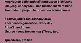 full lyrics Queencard - (G)I-DLE #gidle #queencard #gidlequeencard #kpopsongs #liriklagu #lyrics #fyp #fypシ