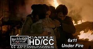 Castle 6x11 End Scene "Under Fire" Ryan & Esposito Rescued | Caskett Hug Them/ Ryan a New Dad HD/CC
