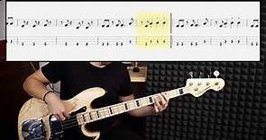 The Counting Crows - Accidentally In Love (bass cover with tabs in video)