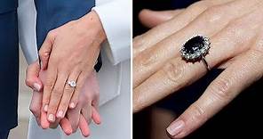How does Meghan Markle's engagement ring compare with Kate Middleton's?