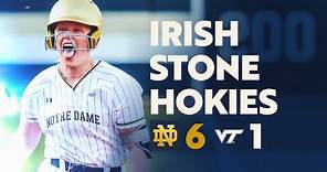 Irish Knock Off #14 Hokies in Series Opener | Highlights vs Virginia Tech | Notre Dame Softball