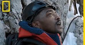 Anthony Mackie Descends a Cliff Face | Running Wild with Bear Grylls