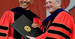 President Obama delivers keynote address at Rutgers University commencement and receives an honorary degree from the university