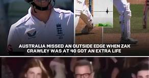 Zak Crawley gets an extra life on 40 and 21 runs more to his score before eventually getting out to the same bowler (Boland). #ZakCrawley #ENGvAUS #TheAshes | Vtrakit